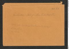 Seite 1, Umschlag mit Fotografien und losen beschriebenen Seiten, Beilage 1 zu "Palästina (Tagebuch)" (NHMW-PRAE-BBB-80-Beilage-1)